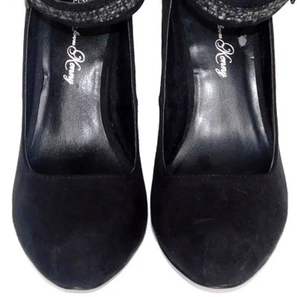 Vintage Penny Loves Kenny Black Suede Pump